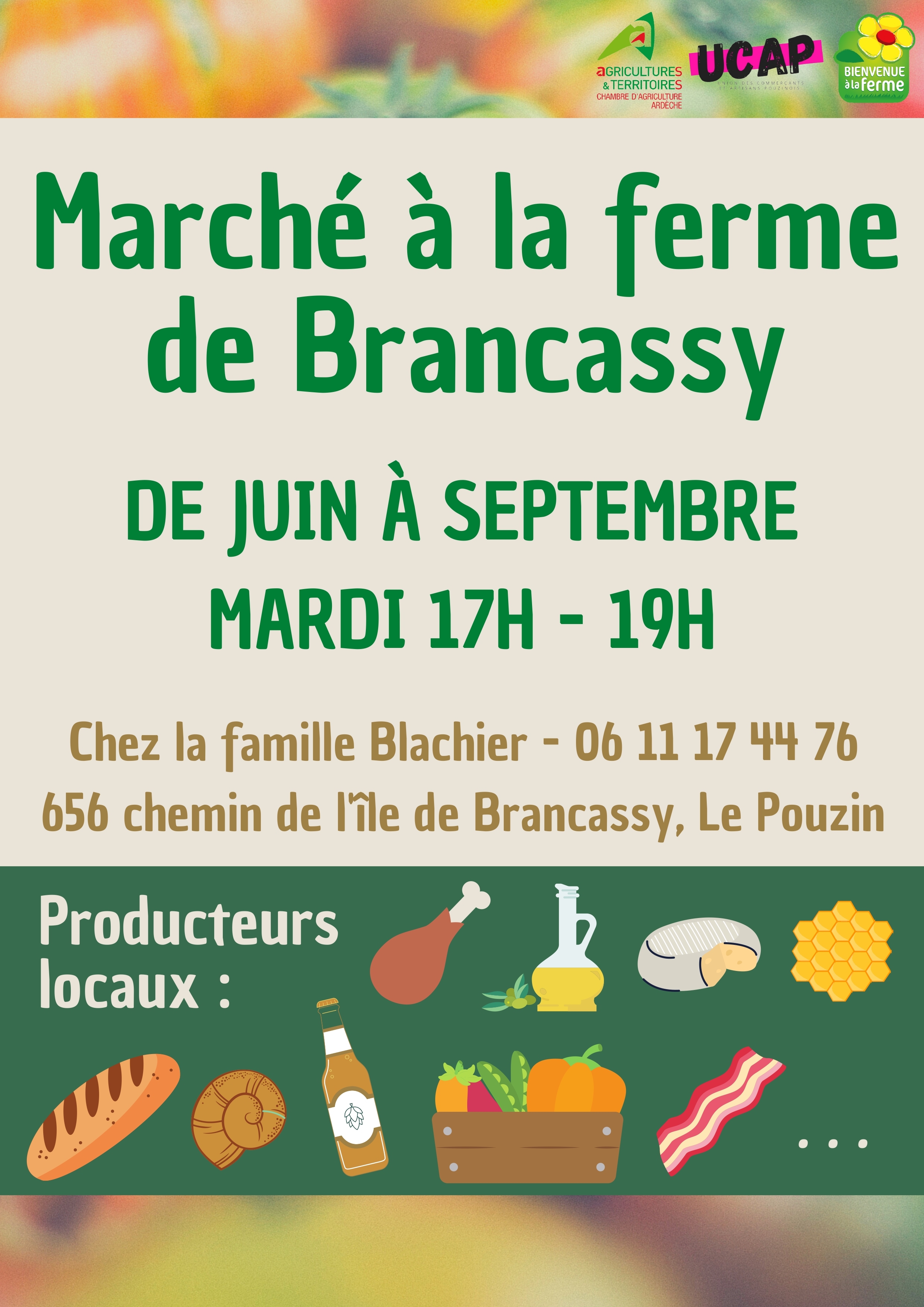 Marché à la ferme de Brancassy au Pouzin (Ardèche)